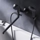 AM.PM X-Joy Смеситель для ванны и душа с длинным изливом и душевым набором, черный - фото 262201