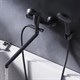 AM.PM X-Joy Смеситель для ванны и душа с длинным изливом и душевым набором, черный - фото 262202