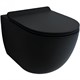 ESBANO Унитаз подвесной с сиденьем микролифт FORTEX (Matt Black). размер: 555х370х370. - фото 263430