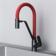 AM.PM Like Смеситель для кухни с каналом для питьевой воды и гибким изливом, черн., красный излив - фото 263527