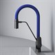AM.PM Like Смеситель для кухни с каналом для питьевой воды и гибким изливом, черн., синий излив - фото 263533