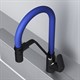 AM.PM Like Смеситель для кухни с каналом для питьевой воды и гибким изливом, черн., синий излив - фото 263535