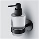 AM.PM X-Joy Стеклянный диспенсер для жидкого мыла с настенным держателем, черный - фото 263750