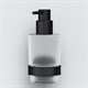 AM.PM X-Joy Стеклянный диспенсер для жидкого мыла с настенным держателем, черный - фото 263751