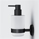 AM.PM X-Joy Стеклянный диспенсер для жидкого мыла с настенным держателем, черный - фото 263752