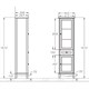 OPADIRIS Omega Пенал напольный 45 R, слоновая кость 00-00001617 - фото 264324