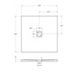 BELBAGNO Uno Поддон квадратный 80х80 из искусственного мрамора в комплекте с сифоном с декоративной накладкой (хром), белый - фото 265547