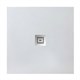 BELBAGNO Uno Поддон квадратный 80х80 из искусственного мрамора в комплекте с сифоном с декоративной накладкой (хром), белый - фото 265550