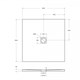 BELBAGNO Uno Поддон квадратный 90х90 из искусственного мрамора в комплекте с сифоном с декоративной накладкой (хром), белый - фото 265561