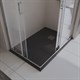 BELBAGNO Uno Поддон прямоугольный 120х80 из искусственного мрамора в комплекте с сифоном с декоративной накладкой (хром), черный матовый TRAY-MR-UNO-AH-120/80-35-NERO-CR - фото 265573