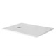BELBAGNO Uno Поддон прямоугольный 160х80 из искусственного мрамора в комплекте с сифоном с декоративной накладкой (хром), белый - фото 265624