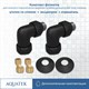 AQUATEK Комплект фитингов для нижнего подключения водяных полотенцесушителей типа лесенка ( уголок со сгоном 3/4х1/2 - 2 шт + эксцентрик 3/4х1/2 - 2 шт + отражатель 3/4 - 2 шт), цвет черный муар - фото 266444