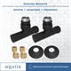 AQUATEK Комплект фитингов для нижнего подключения водяных полотенцесушителей типа лесенка ( вентиль круглый г/ш 3/4х1/2 - 2 шт + эксцентрик 3/4х1/2 - 2 шт + отражатель 3/4 - 2 шт), цвет черный муар - фото 266450