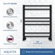 AQUATEK Бетта Полотенцесушитель водяной (ШxВ) 500 х 600, цвет черный муар AQ KRC0760BL - фото 266890