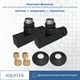 AQUATEK Комплект фитингов для нижнего подключения водяных полотенцесушителей типа лесенка ( вентиль квадрат г/ш 3/4х1/2 - 2 шт + эксцентрик 3/4х1/2 - 2 шт + отражатель 3/4 - 2 шт), цвет черный муар - фото 267129