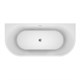 BELBAGNO Ванна акриловая полукруглая пристенная размер 150x75 см, цвет белый - фото 267419