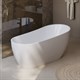 BELBAGNO Ванна акриловая полукруглая отдельностоящая размер 170x80 см, цвет белый - фото 267500
