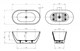 BELBAGNO Uno Ванна акриловая овальная отдельностоящая размер 140x70 см, цвет белый BB701-1400-720-K - фото 267514