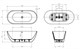 BELBAGNO Uno Ванна акриловая овальная отдельностоящая размер 160x70 см, цвет белый BB701-1600-730-K - фото 267528