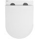 LEMARK Glazer Унитаз подвесной, безободковый с сиденьем микролифт,смыв Торнадо 3.0, белый глянец - фото 268274