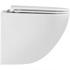 LEMARK Glazer Унитаз подвесной, безободковый с сиденьем микролифт,смыв Торнадо 3.0, белый глянец - фото 268277