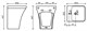 CERAMICA NOVA Dion Раковина моноблок подвесная ширина 35 см, цвет Черный матовый - фото 269200