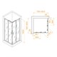 RGW Passage Душевой уголок квадратный размер 80x80 см, двери раздвижные, профиль - черный / стекло - прозрачное - фото 269465