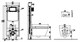 TECEspring Комплект для монтажа застенного модуля TECEspring с подвесным унитазом-биде и панелью смыва, круглыми клавишами, цвет хром - фото 269625