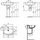 IDEAL STANDARD Esedra Раковина подвесная округлая ширина 60 см, белый - фото 270828