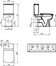 IDEAL STANDARD Esedra Унитаз-компакт напольный, глубокий смыв, без сидения и крышки, белый (T283401) - фото 270935