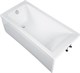 AQUANET Bright Ванна акриловая прямоугольная встраиваемая / пристенная размер 145x70 см с каркасом, белый - фото 272242