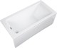AQUANET Bright Ванна акриловая прямоугольная встраиваемая / пристенная размер 145x70 см с каркасом, белый - фото 272244