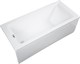 AQUANET Bright Ванна акриловая прямоугольная встраиваемая / пристенная размер 155x70 см с каркасом, белый - фото 272258