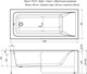 AQUANET Bright Ванна акриловая прямоугольная встраиваемая / пристенная размер 170x75 см с каркасом, белый - фото 272297