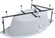 AQUANET Capri Ванна акриловая асимметричная встраиваемая / пристенная размер 160x100 см с каркасом L, белый - фото 272362