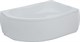 AQUANET Capri Ванна акриловая асимметричная встраиваемая / пристенная размер 160x100 см с каркасом R, белый - фото 272371