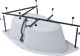 AQUANET Capri Ванна акриловая асимметричная встраиваемая / пристенная размер 170x110 см с каркасом L, белый - фото 272395