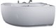 AQUANET Capri Ванна акриловая асимметричная встраиваемая / пристенная размер 170x110 см с каркасом R, белый - фото 272405
