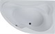 AQUANET Capri Ванна акриловая асимметричная встраиваемая / пристенная размер 170x110 см с каркасом R, белый - фото 272408