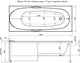 AQUANET Dali Ванна акриловая прямоугольная встраиваемая / пристенная размер 170x70 см с каркасом, белый - фото 272439