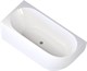AQUANET Family Ванна акриловая асимметричная пристенная размер 180x80 см, белый - фото 272467