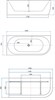 AQUANET Family Ванна акриловая асимметричная пристенная размер 180x80 см, белый - фото 272468