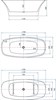 AQUANET Family Ванна акриловая овальная отдельностоящая / пристенная размер 170x80 см, черный - фото 272530