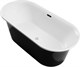 AQUANET Family Ванна акриловая овальная отдельностоящая / пристенная размер 170x80 см, белый / черный - фото 272540