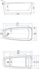 AQUANET Family Ванна акриловая асимметричная отдельностоящая / пристенная размер 170x80 см, белый - фото 272612
