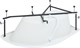 AQUANET Graciosa Ванна акриловая асимметричная встраиваемая / пристенная размер 150x90 см с каркасом L, белый - фото 272647