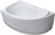 AQUANET Graciosa Ванна акриловая асимметричная встраиваемая / пристенная размер 150x90 см с каркасом L, белый - фото 272653