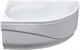AQUANET Graciosa Ванна акриловая асимметричная встраиваемая / пристенная размер 150x90 см с каркасом L, белый - фото 272655