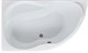 AQUANET Graciosa Ванна акриловая асимметричная встраиваемая / пристенная размер 150x90 см с каркасом L, белый - фото 272657