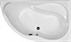AQUANET Graciosa Ванна акриловая асимметричная встраиваемая / пристенная размер 150x90 см с каркасом R, белый - фото 272664